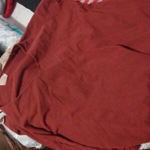 Dreamers By Debut Women's M/L V-Neck High Low Pullover Tunic Sweater Brown Soft